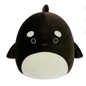 Squishmallows 12 inch Kai the Black Orca Whale with White Belly